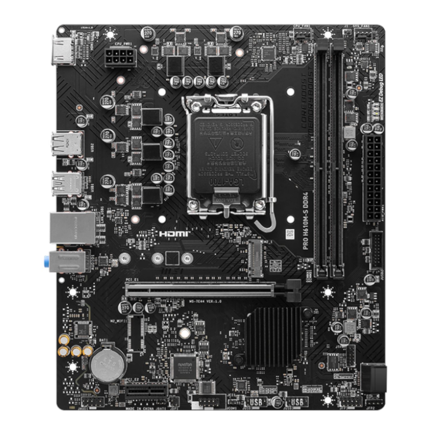 MSI H610M-S PRO LGA1700 M-ATX DDR4 Motherboard - Image 2